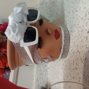 White and Silver Women's Sunglasses